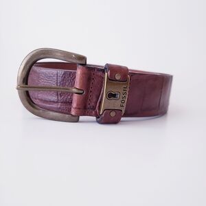 Vintage Fossil Brown Leather Belt